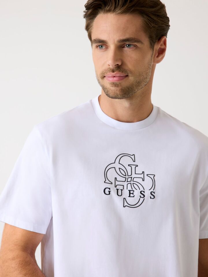 Guess Basic Quattro 4G Logolu Erkek T-Shirt