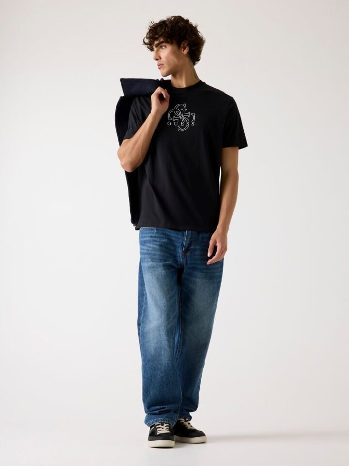 Guess Basic Quattro 4G Logolu Erkek T-Shirt