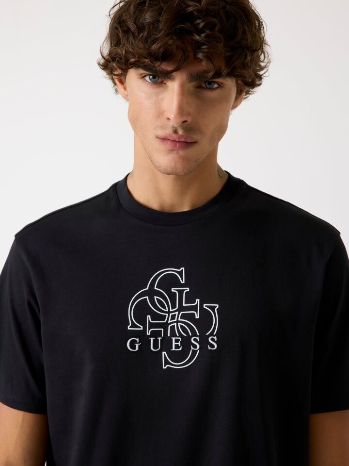 Guess Basic Quattro 4G Logolu Erkek T-Shirt