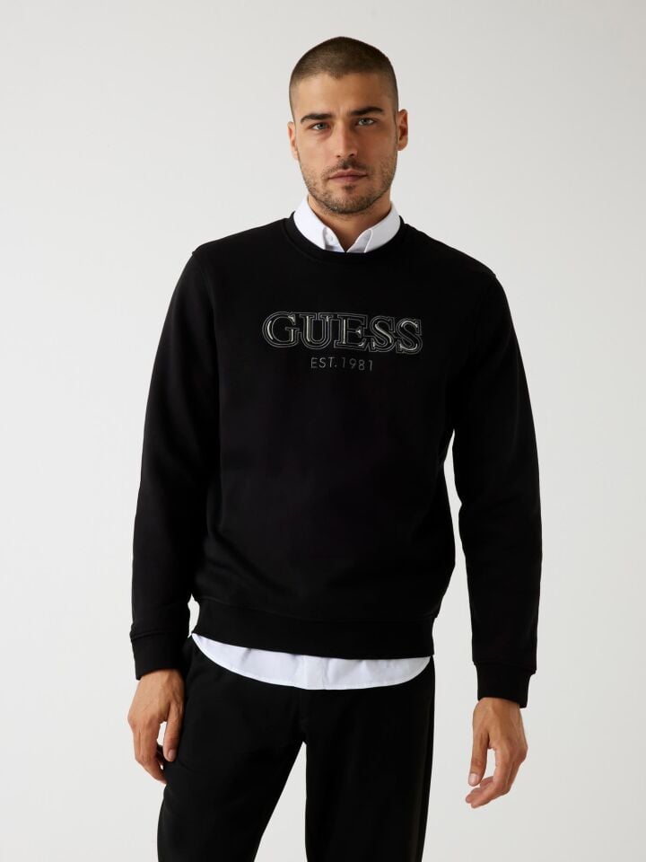 Guess CN Basic Nakış İşleme Logolu Erkek Sweatshirt