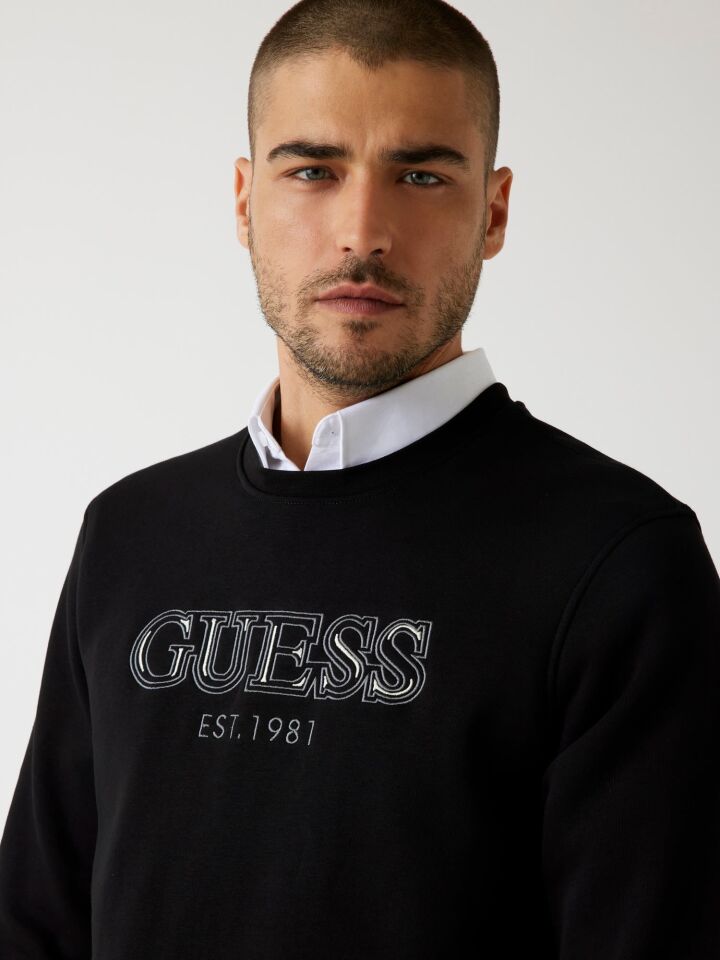 Guess CN Basic Nakış İşleme Logolu Erkek Sweatshirt