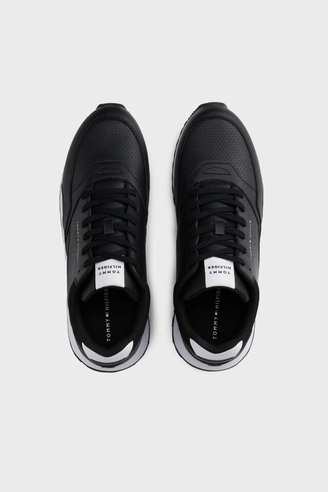 İKONİK BAYRAK LOGOLU DERİ SNEAKER