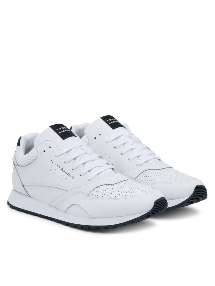 İKONİK BAYRAK LOGOLU DERİ SNEAKER