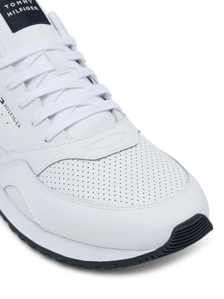 İKONİK BAYRAK LOGOLU DERİ SNEAKER