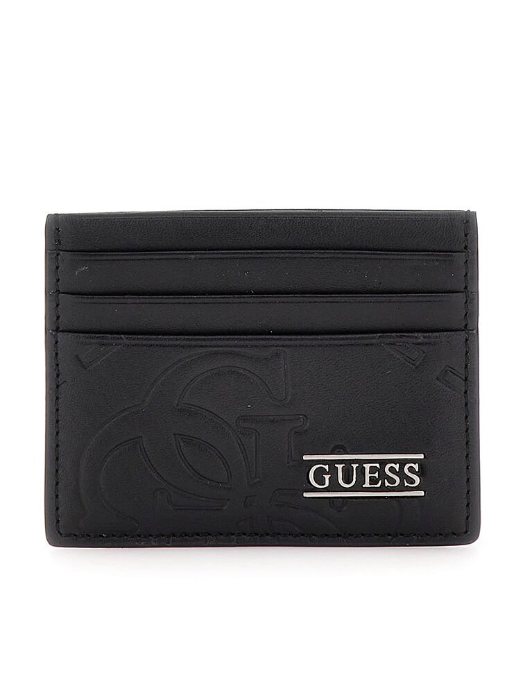 Guess Boston Hakiki Deri Kabartma Logolu Kartlık