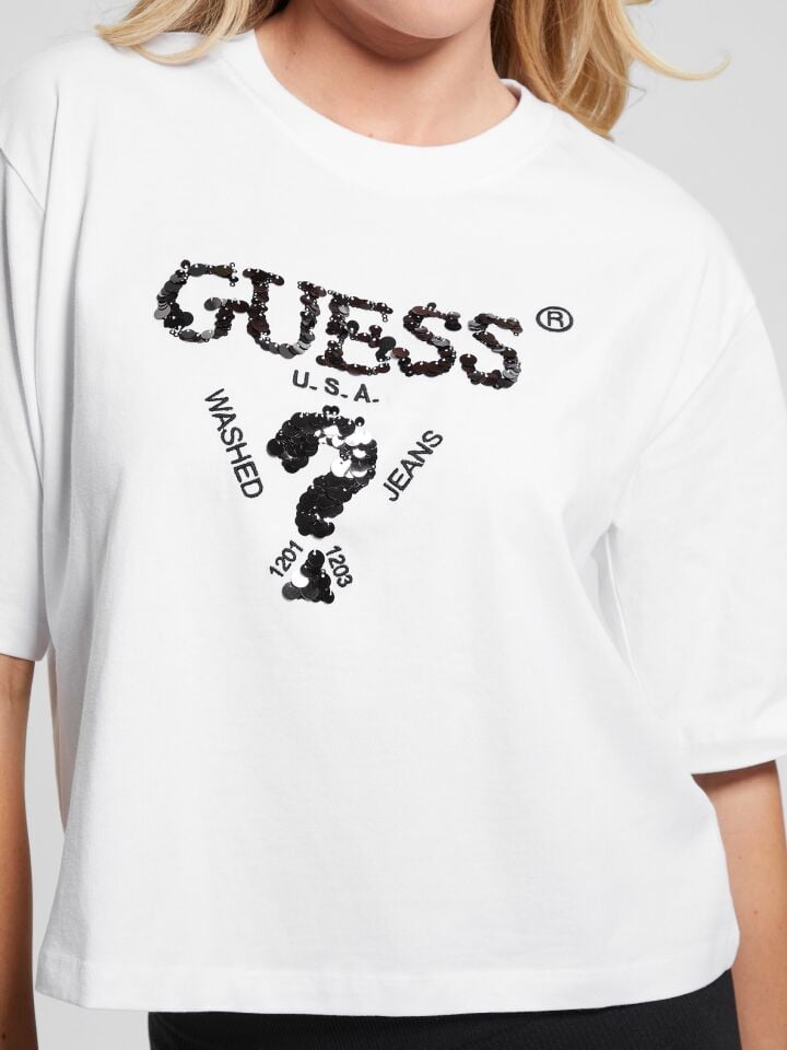 AURELIE BOXY TEE - Pul Logo Nakışlı T-shirt