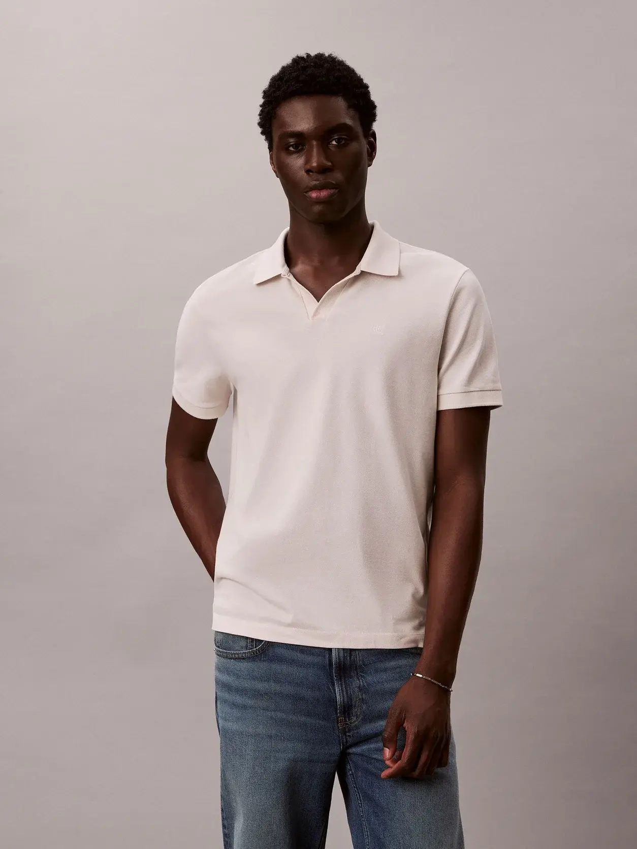 SS OPEN COLLAR CASUAL PIQUE POLO