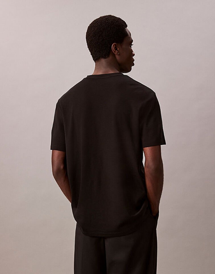 SS SUPIMA CHEST EMB CREWNECK TEE