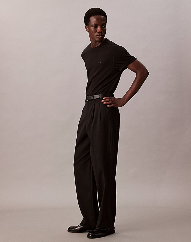 SS SUPIMA CHEST EMB CREWNECK TEE