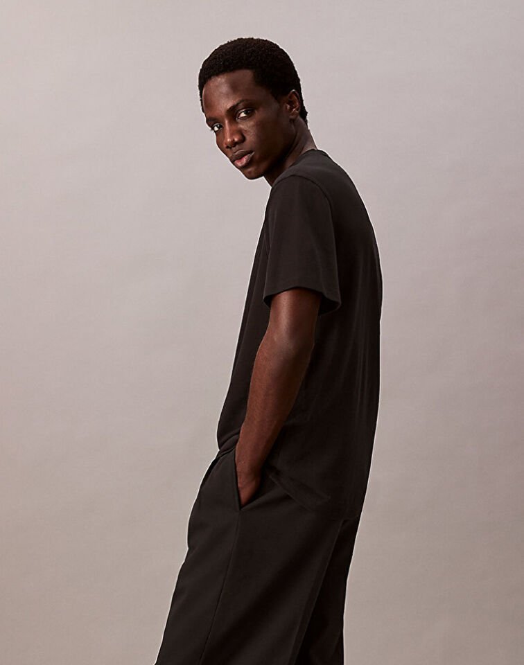 SS SUPIMA CHEST EMB CREWNECK TEE